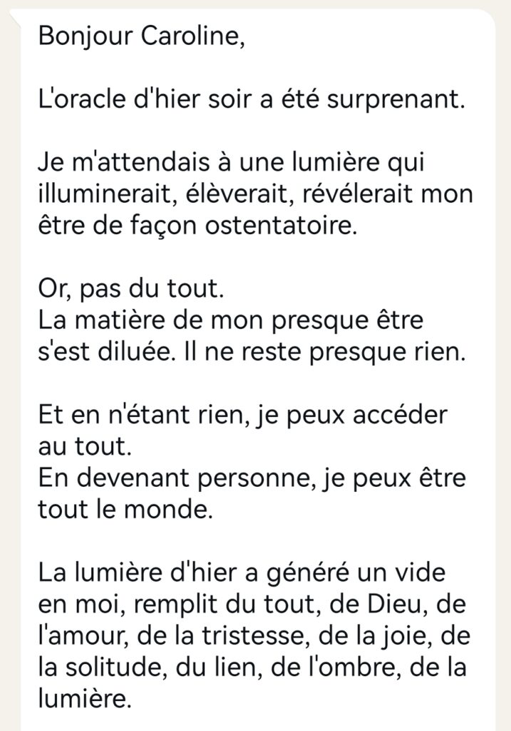 TEMOIGNAGE ORACLE AIN SOPH AUR