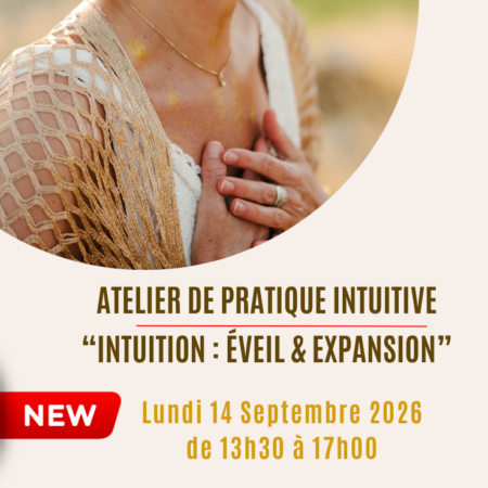 atelier d'entrainement à la pratique intuitive avec caroline gauthier, affiche